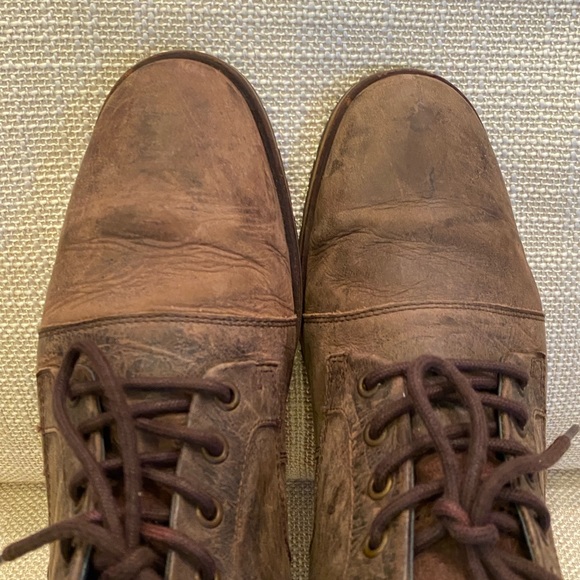 Bull Boxer Mens Brown Leather Distressed Tie Shoes /Size 8 / Caprysos - Picture 14 of 15